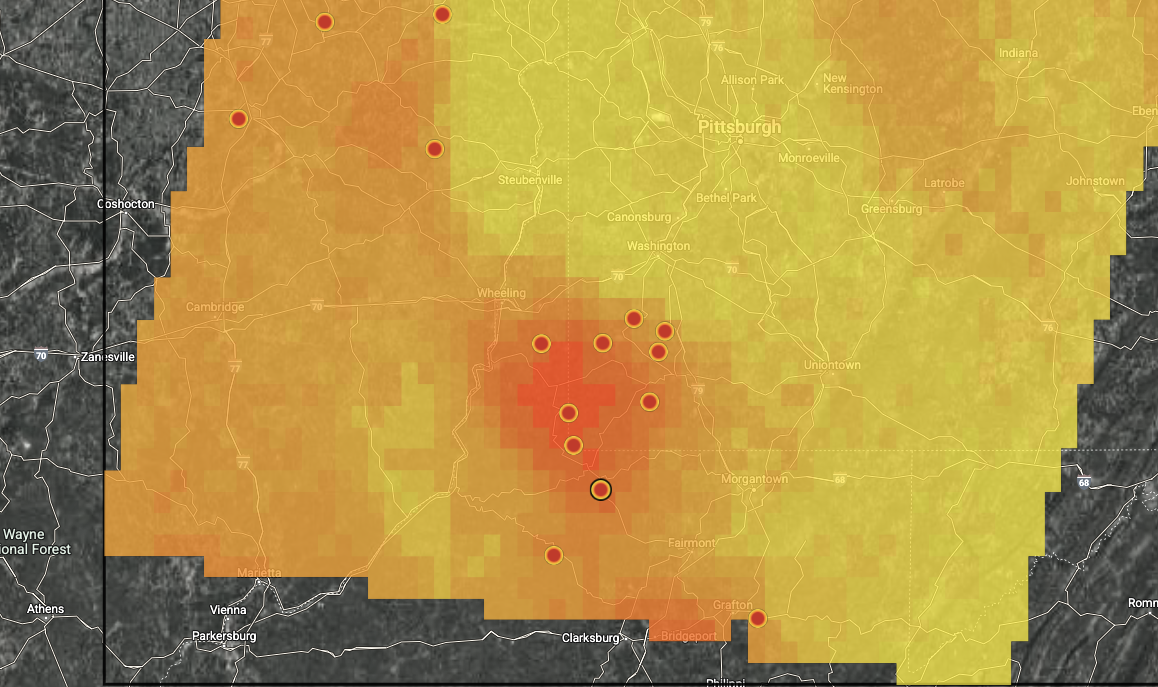 Snapshot of MethaneSAT data